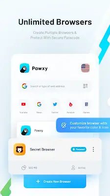 Pawxy - Fast VPN & Web Browser 1